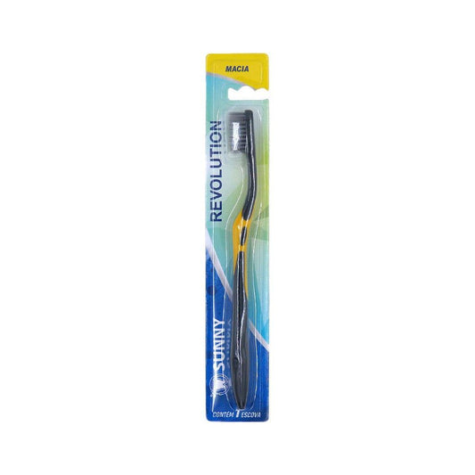 Escova de Dente Preta Media Bx105