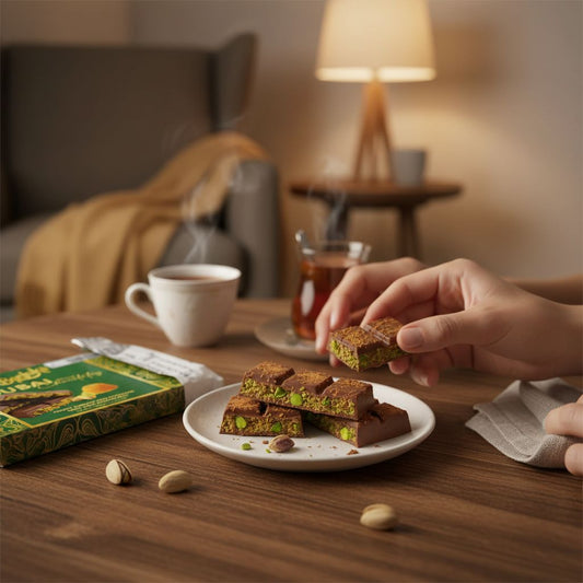 Chocolate ao Leite com Recheio de Pistache Dubai 100g Bonjuks