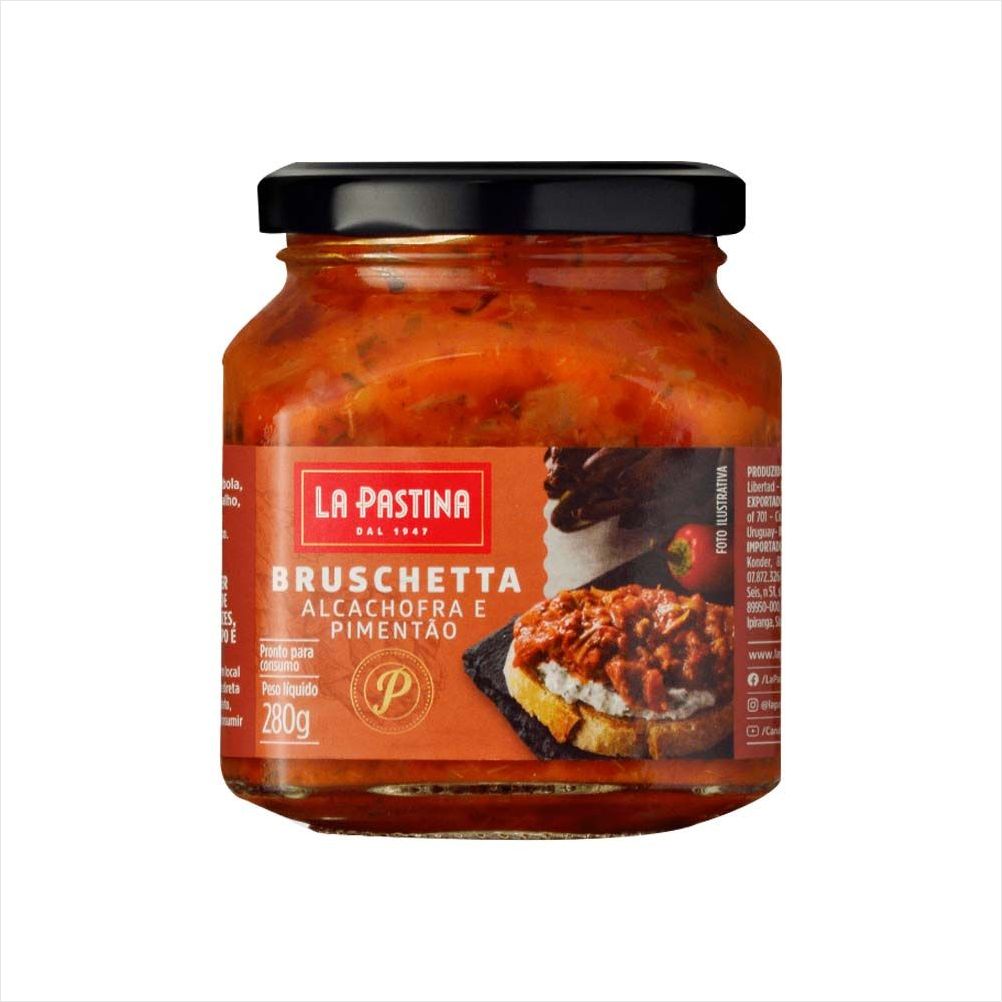 Bruschetta de Alcachofra e Pimentao 280g La Pastina