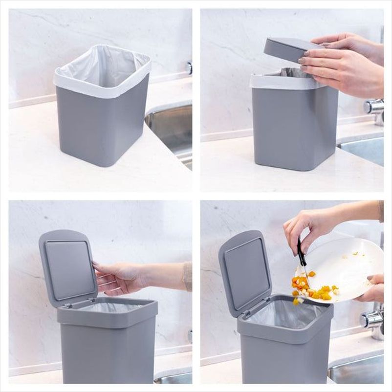 Lixeira para Pia de Cozinha Trium Branca 2,5L 17 x 14,5 x 16,5cm - Ou