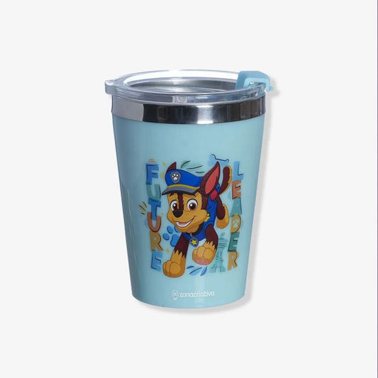 Copo com Tampa Snap Chase Patrulha Canina 300ml Zona Criativa