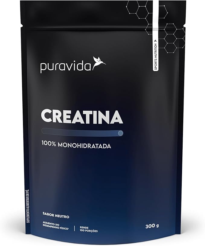 Creatina Monohidratada Sabor Neutro 300g Puravida