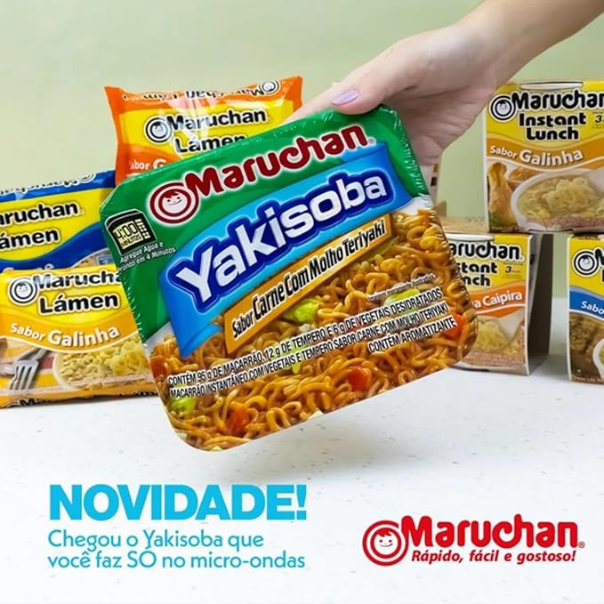 Yakisoba Carne Com Molho Teriyaki 113g Maruchan