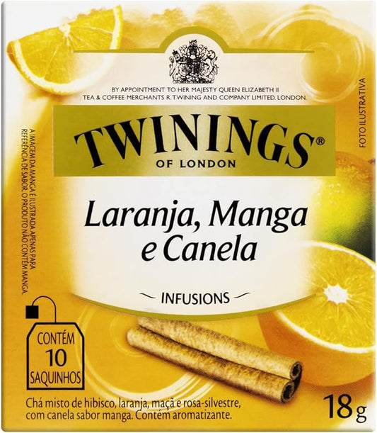 Chá Laranja, Manga e Canela com 10 Sachês 18g Twinings