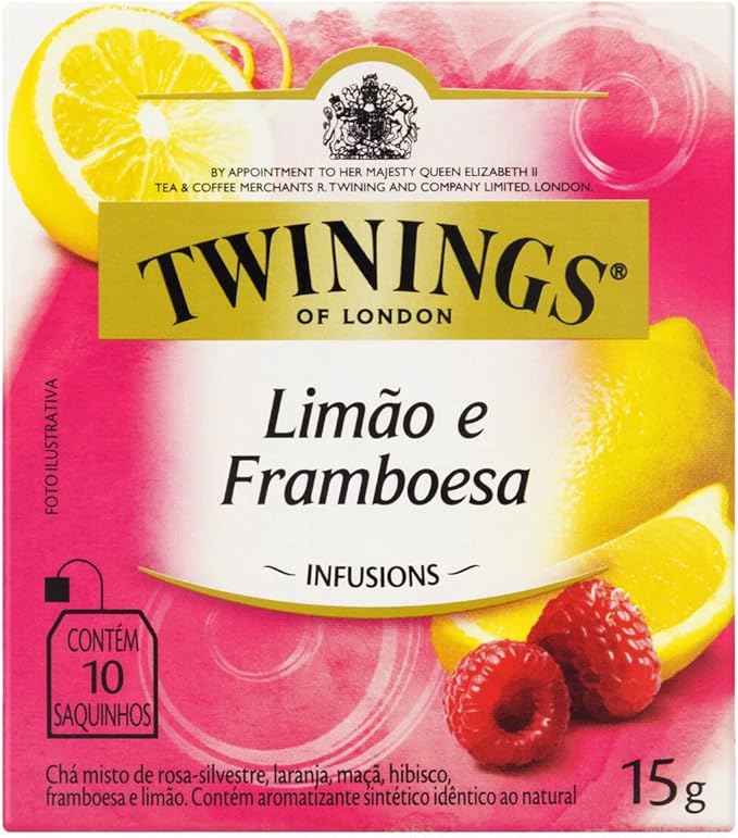 Chá Limão e Framboesa com 10 Sachês 15g Twinings