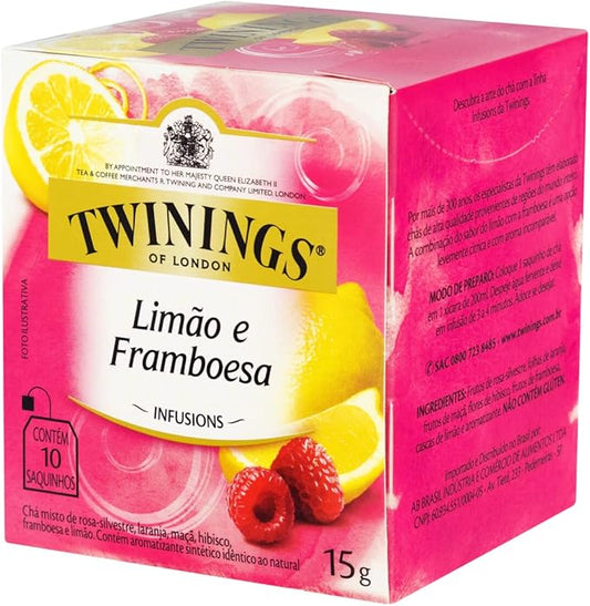 Chá Limão e Framboesa com 10 Sachês 15g Twinings