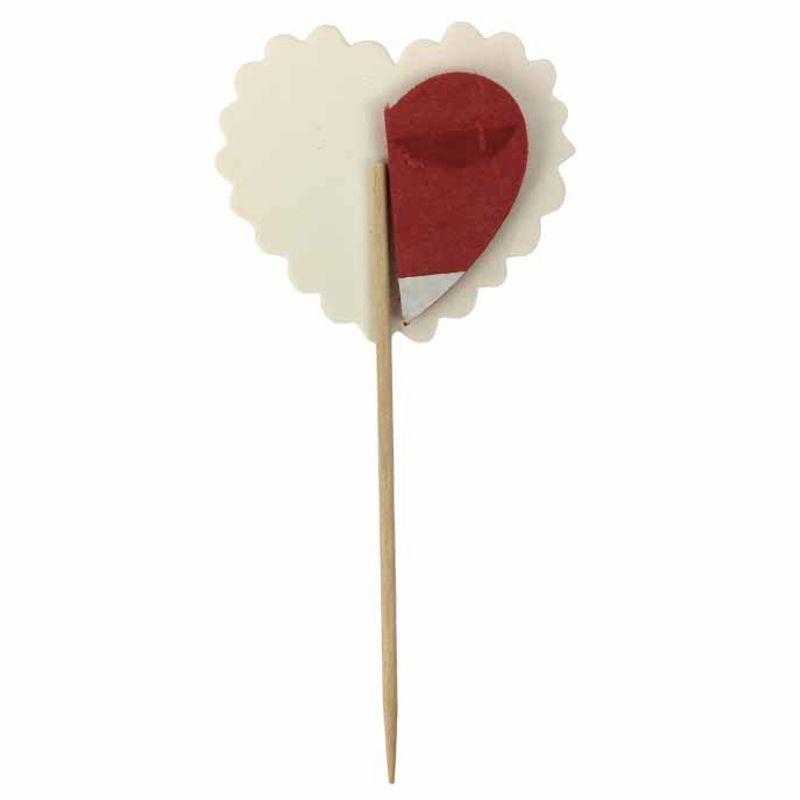 Enfeite Decorativo Topper Coracao Com 10 Art Lille
