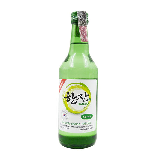 Bebida Coreana Soju Sabor Podo Uva 375ml Hanjan