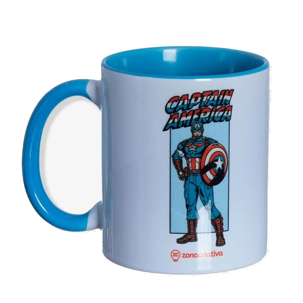 Caneca Pop Capitão América 350ml Zona Criativa