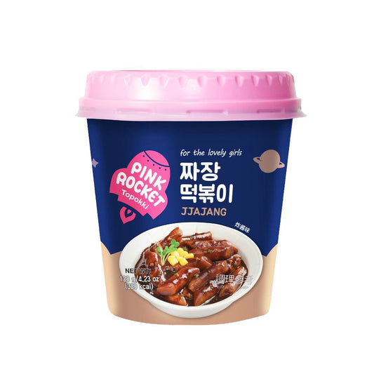 Topokki Sabor Soja Preta Jjajang 120g Pink Rocket