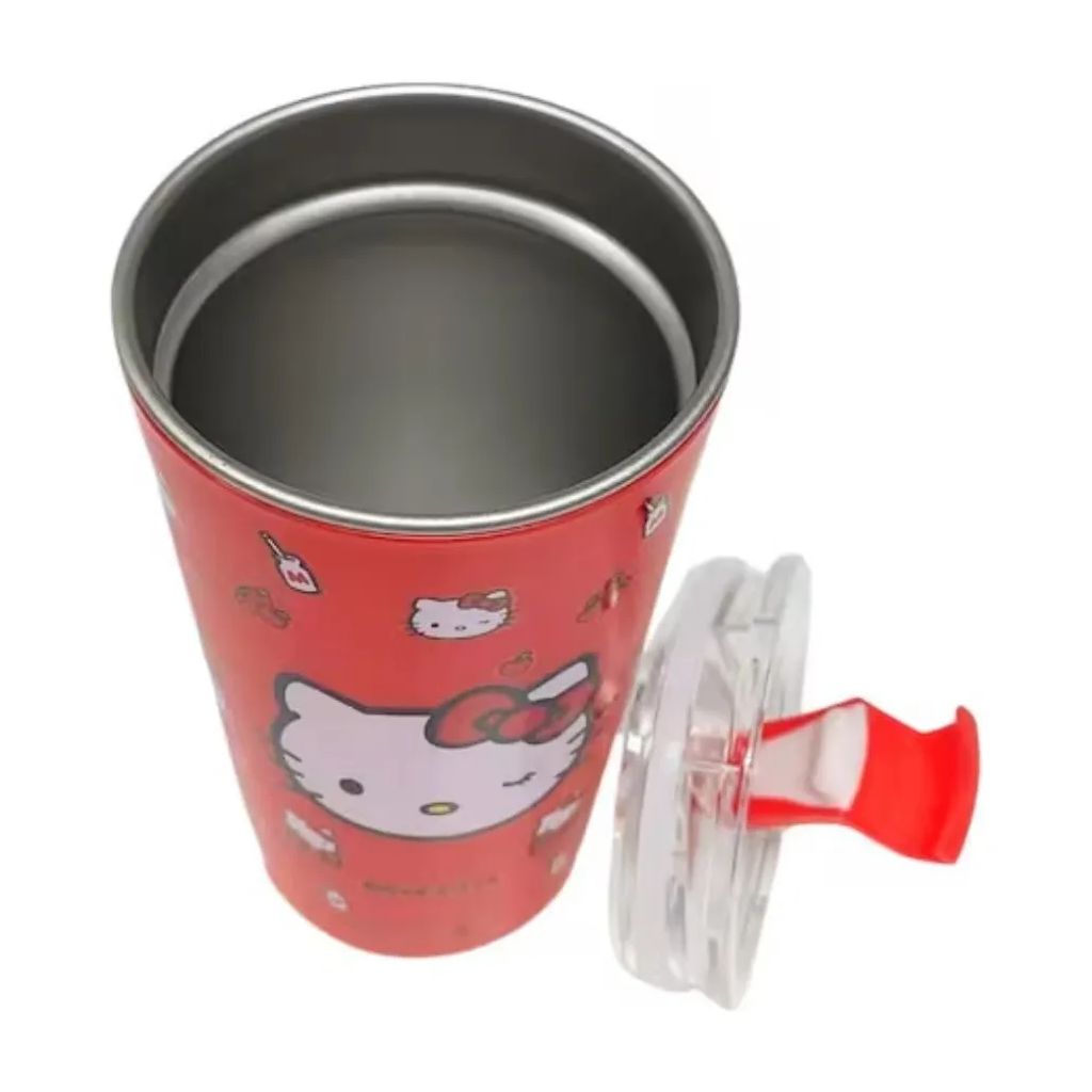 Copo com Tampa Sky Hello Kitty 500ml Zona Criativa