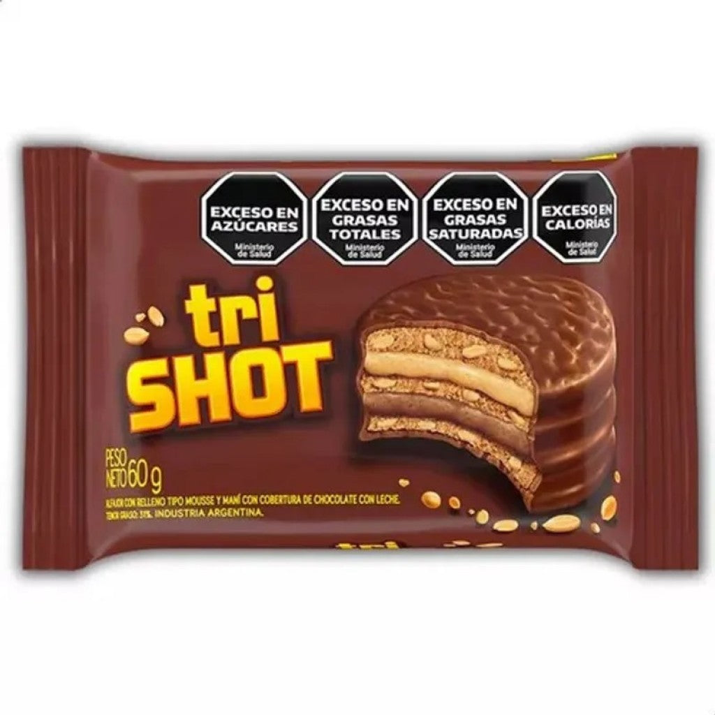 Alfajor Mousse e Amendoim Cobertura de Chocolate 60g