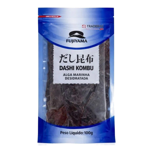 Alga Marinha Desidratada Dashi Kombu 100g Fujiyama