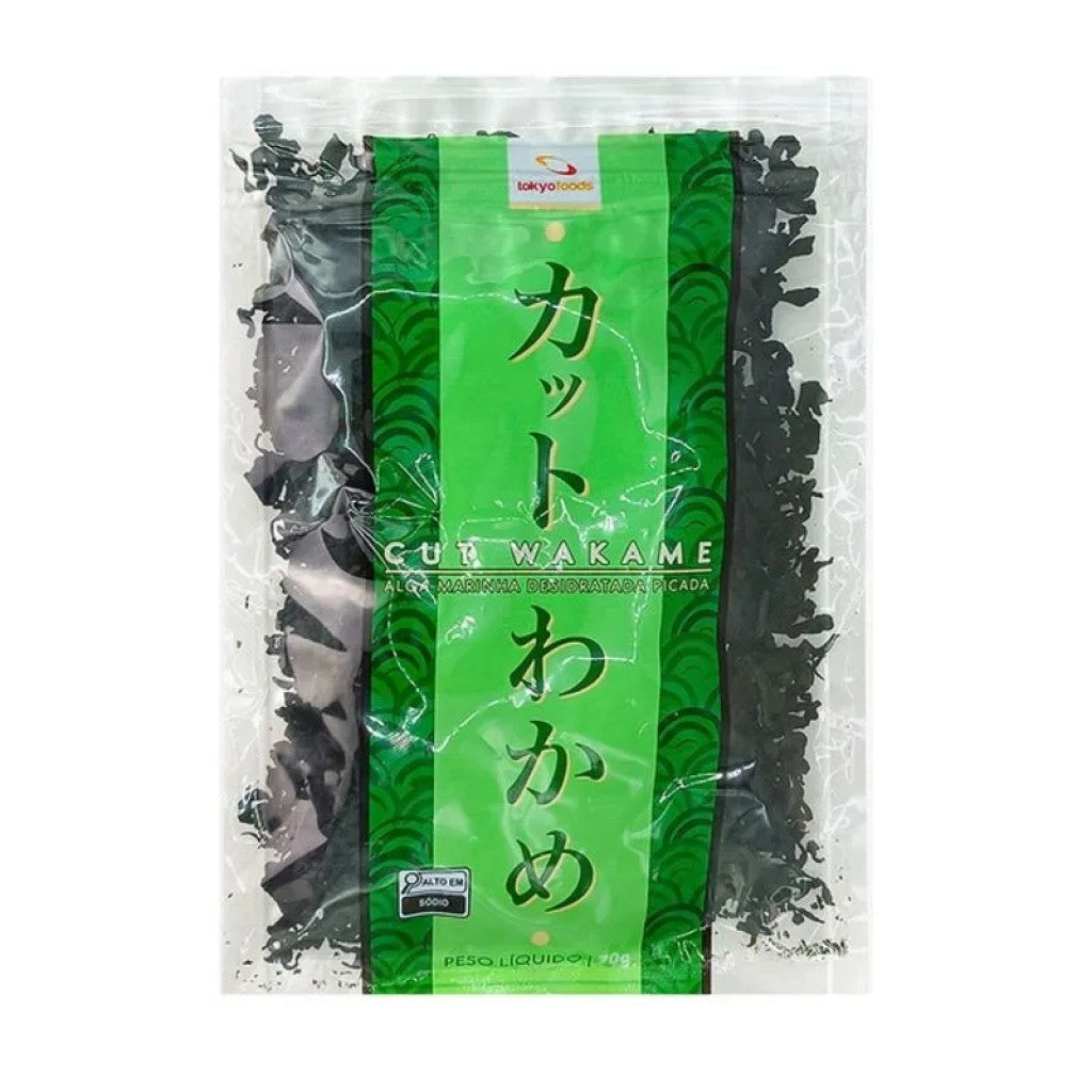 Alga Marinha Desidratada Picada Cut Wakame 70g