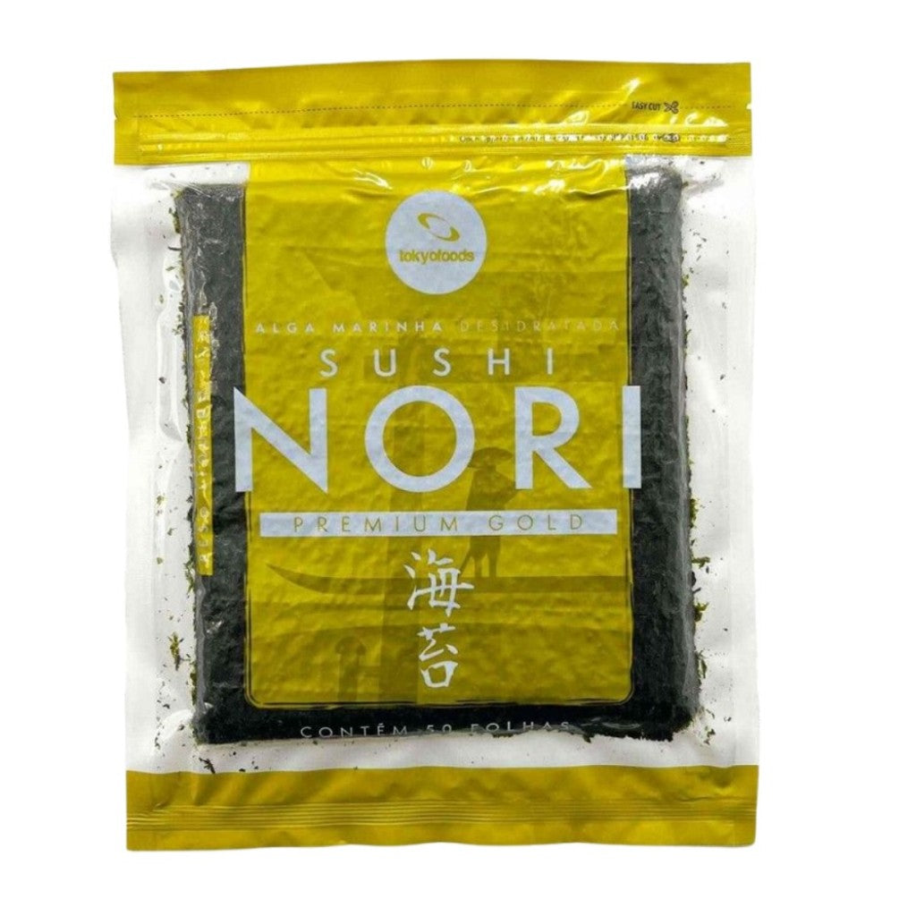 Alga Nori Sushi Premium Gold 50 Folhas Tokyo Foods