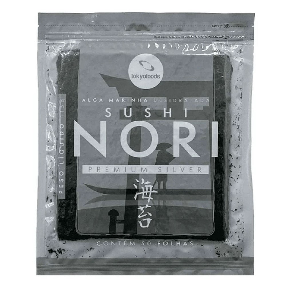 Alga Marinha Desidratada Sushi Nori Silver 50 Folhas Tokyo Foods