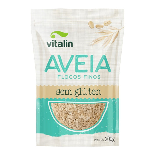 Aveia em Flocos Finos Sem Glúten 200g Vitalin