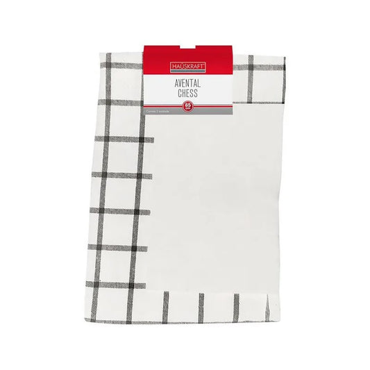 Avental Chess Branco 85x70cm Hauskraft