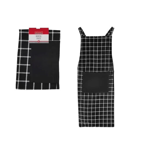 Avental Chess Preto 85x70cm Hauskraft