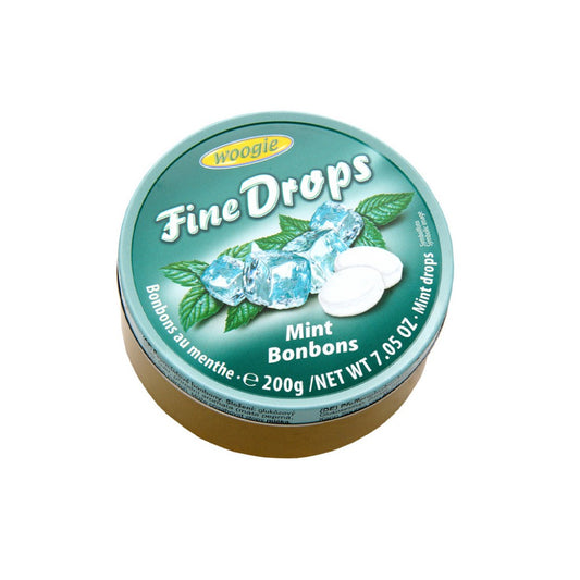 Balas de Menta Fine Drops Woogie Lata 200g