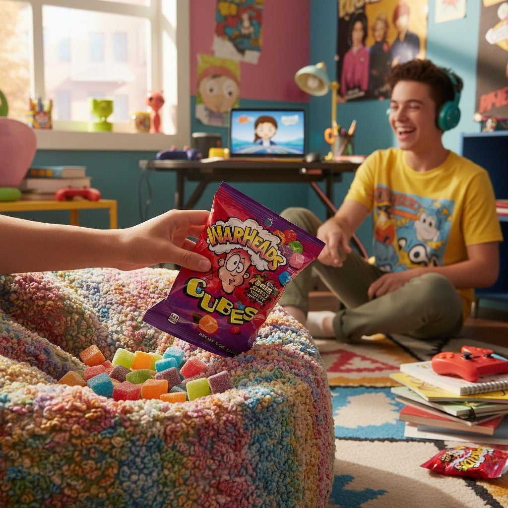 Bala Azeda Mastigável Cubes 141g Warheads