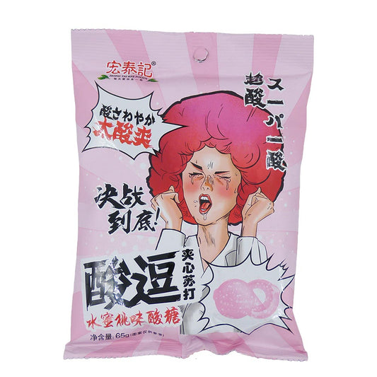 Bala Azeda Sabor Pêssego 65g