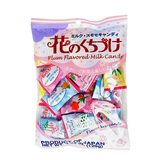Bala Japonesa Flower Kiss Ameixa e Leite 129g Kasugai