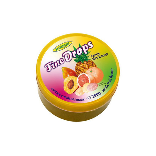 Balas de Frutas Tropicais Fine Drops 200g Woogie