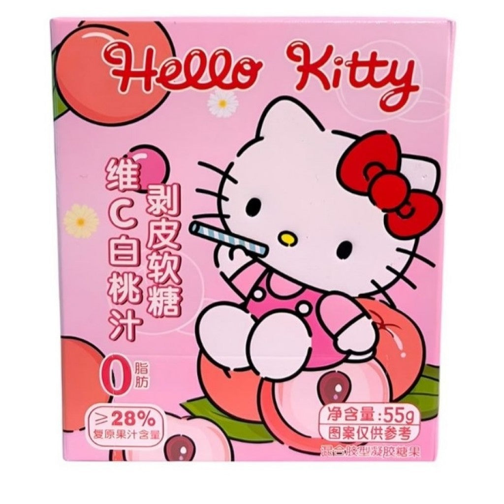 Bala de Goma Sabor Pêssego Hello Kitty 55g