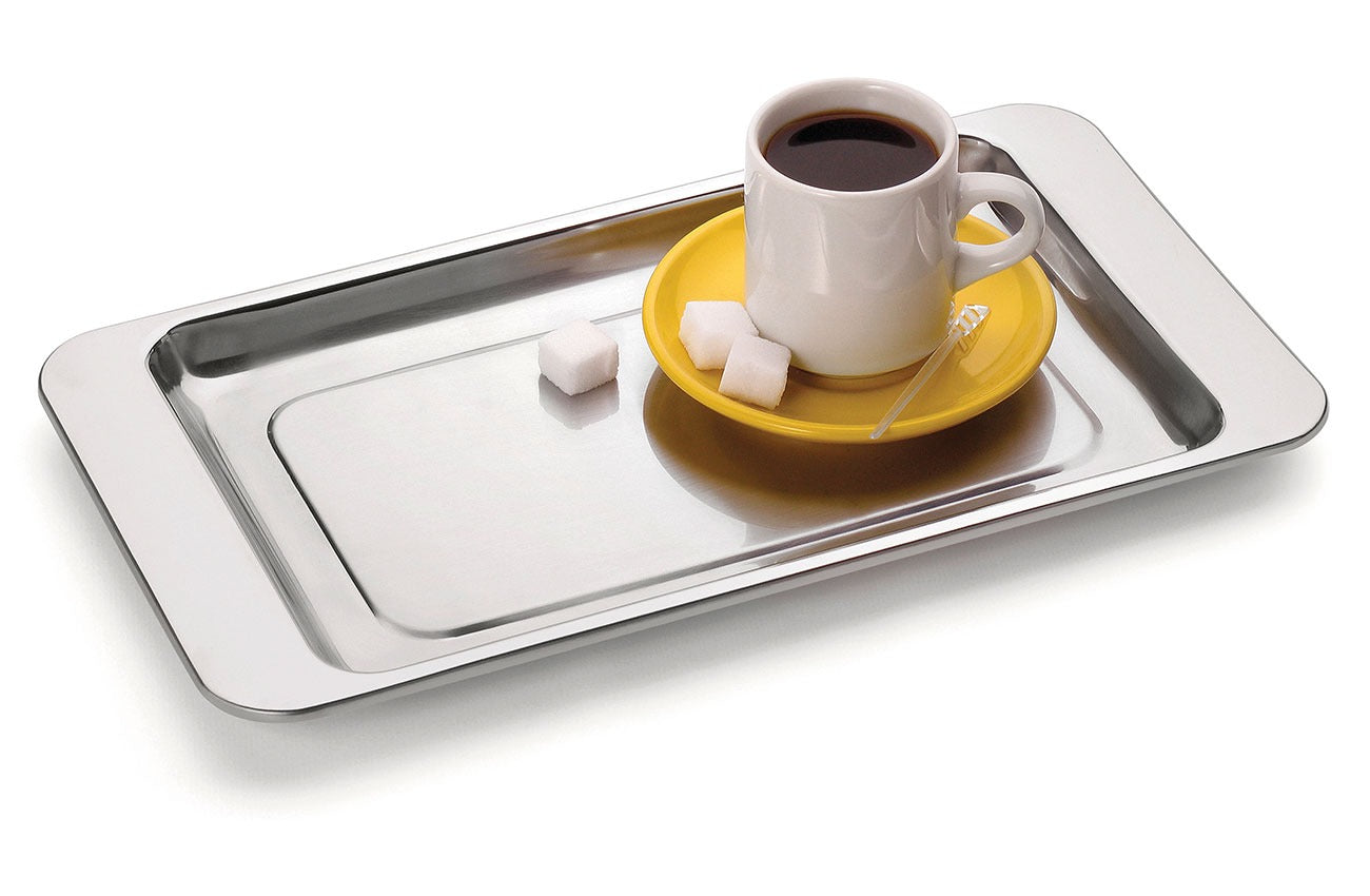 Bandeja Inox para Cafe 17x30cm
