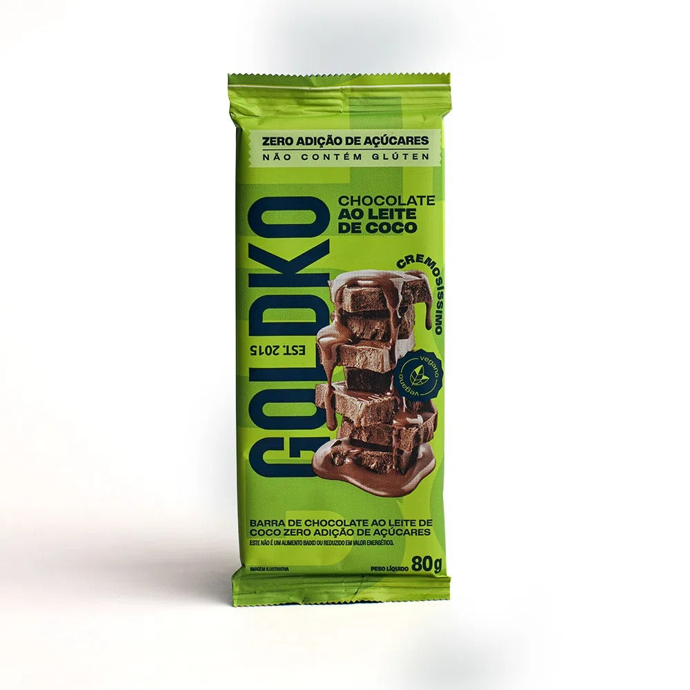 Barra de Chocolate ao Leite de Coco 80g Goldko