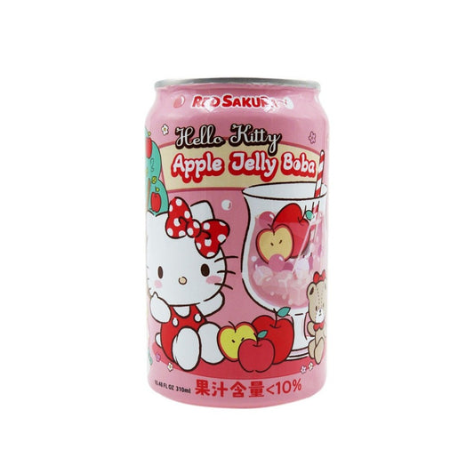 Bebida Sabor Maça com Gelatina Hello Kitty 310ml Red Sakura