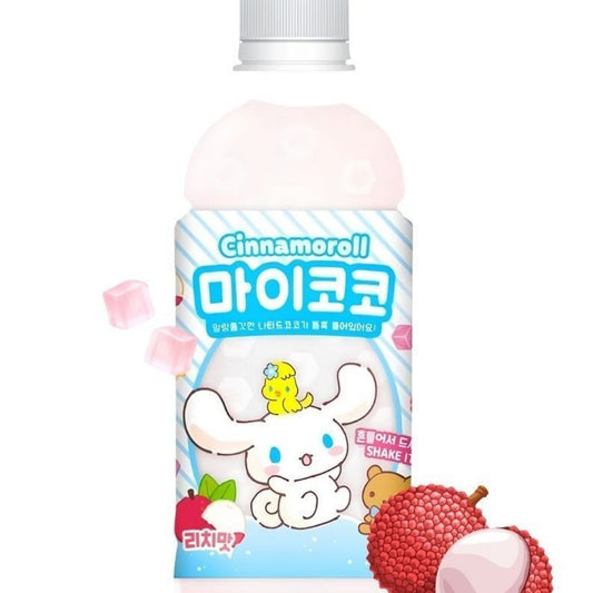 Bebida Saborizada de Lichia com Fruta Adoçada My Coco Lychee 340ml Sanrio