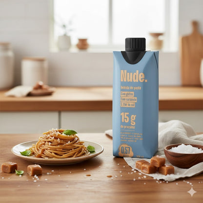 Bebida de Aveia Proteica Caramelo e Flor de Sal Sem Glúten 250ml Nude