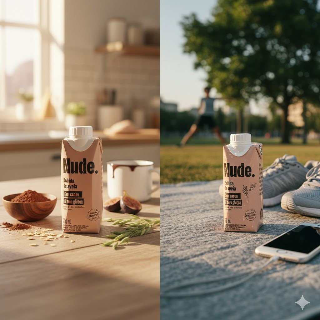 Bebida de Aveia com Cacau Sem Glúten 250ml Nude