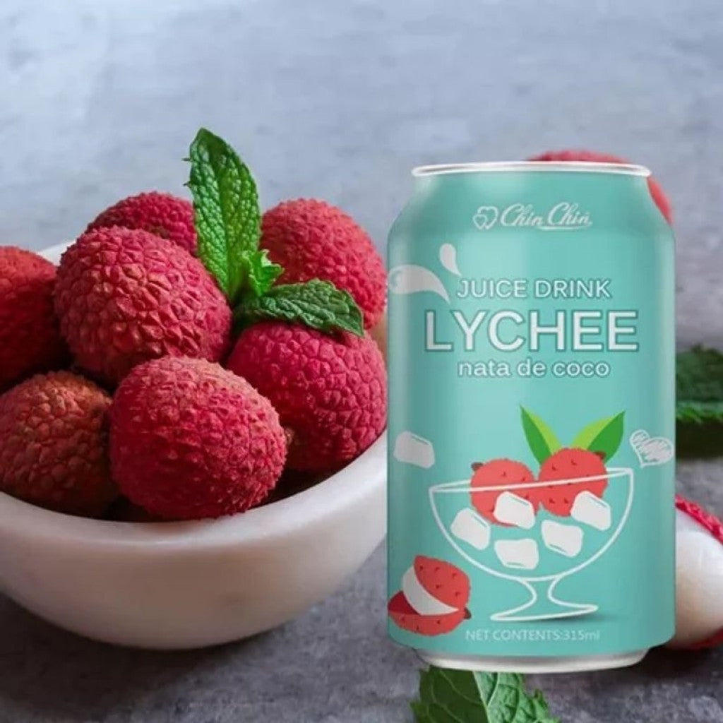Bebida de Lichia com Gelatina de Nata de Coco 315ml Chin Chin