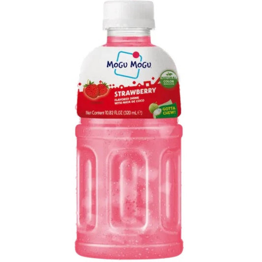 Bebida de Morango com Nata de Coco 320ml Mogu Mogu