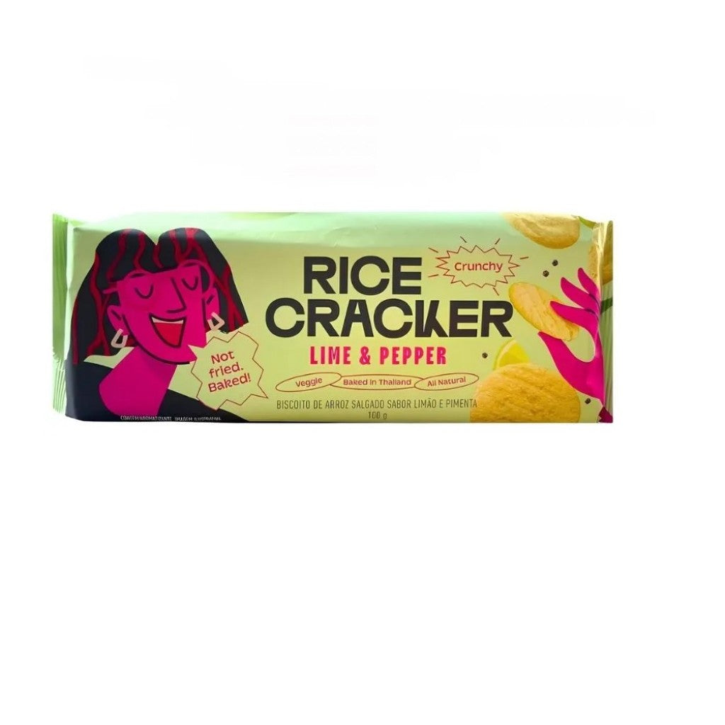 Biscoito de Arroz Lime Pepper 100g The Deli Secret
