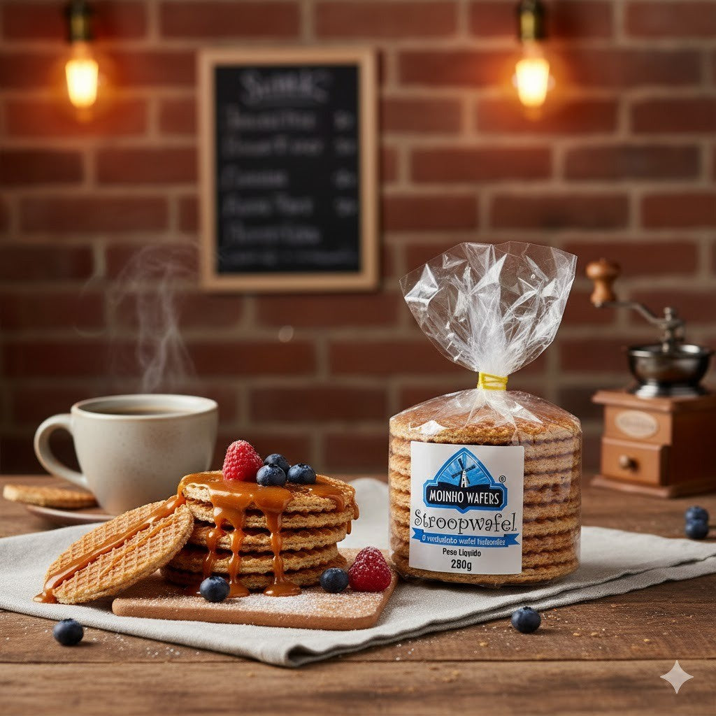 Biscoito Stroopwafel 230g Moinho Wafers