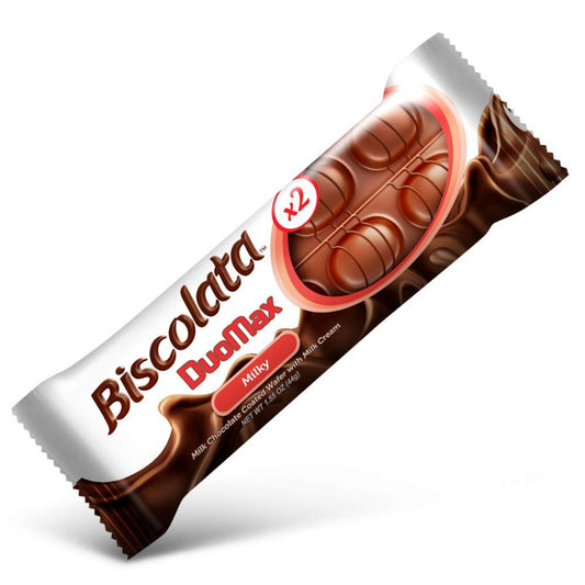 Biscoito Wafer de Chocolate Recheado com Creme DuoMax 44g Biscolata
