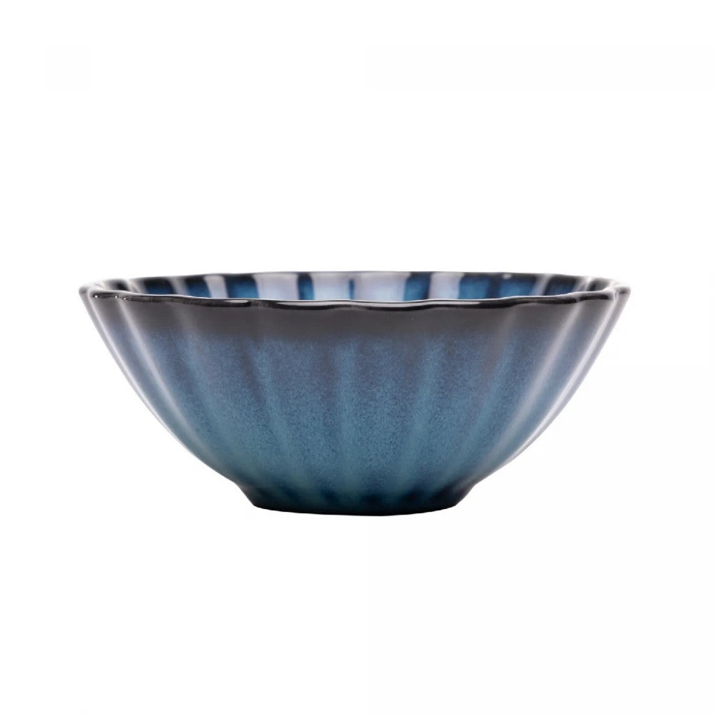 Bowl De Ceramica Scallop Azul 15x6cm Wolff