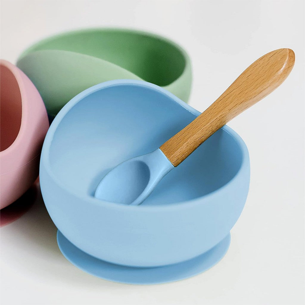 Bowl em Silicone com Ventosa Azul Buba