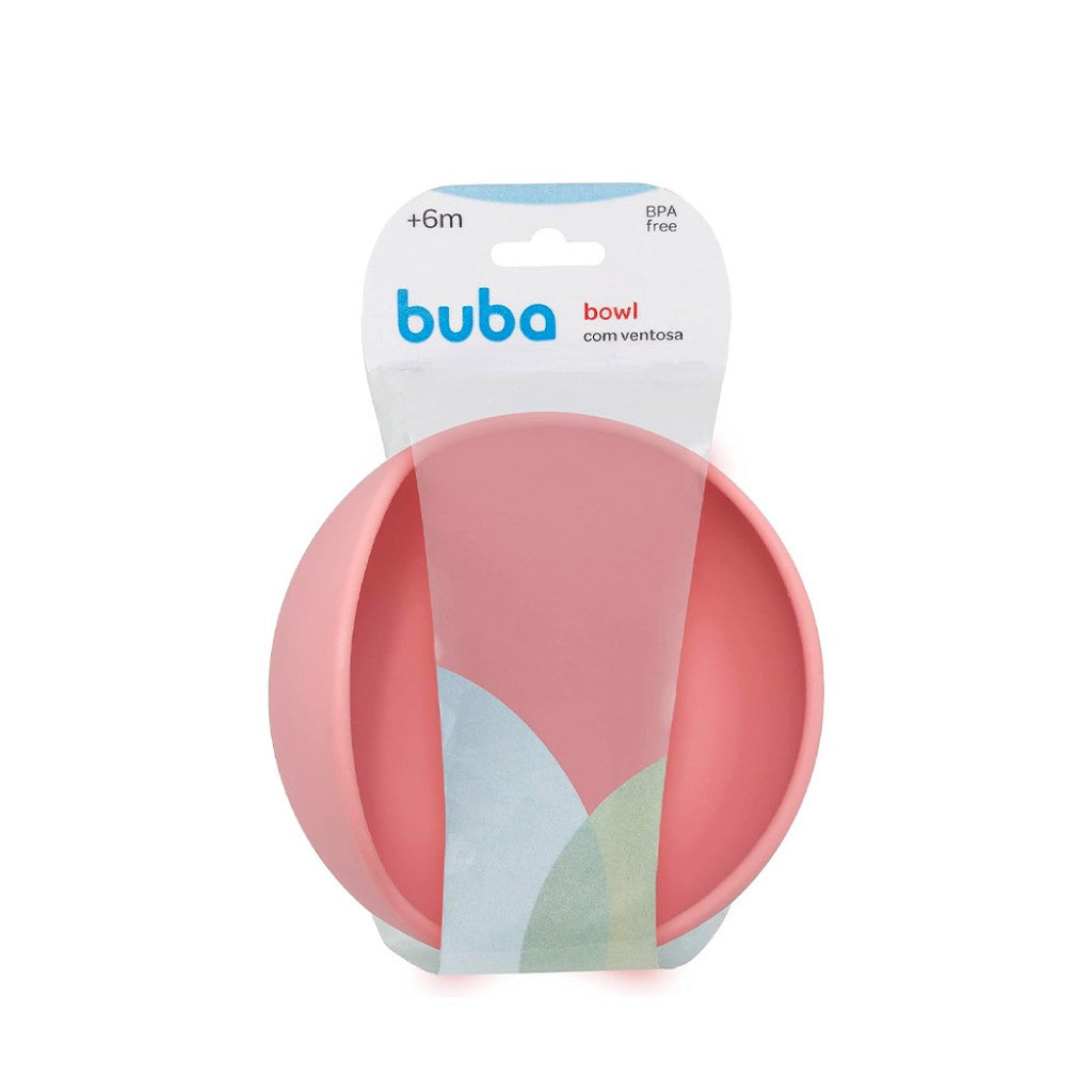 Bowl em Silicone com Ventosa Rosa Buba