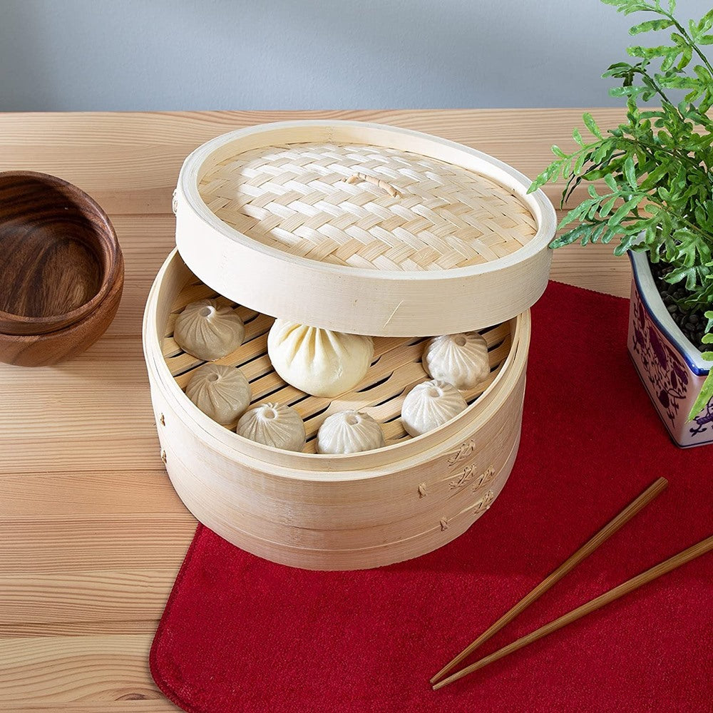 Cesta de Bambu Cozimento a Vapor 24cm