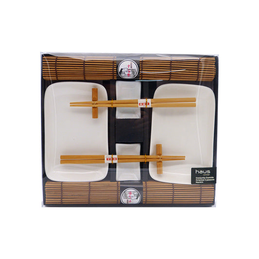 Conjunto para Comida Oriental Nankin Branco para 2 Pessoas com 10 Peças