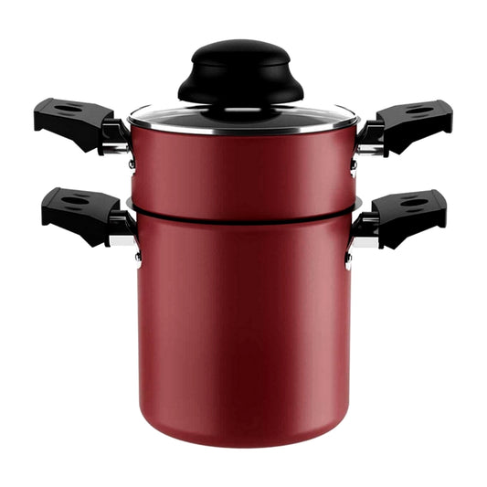 Cuzcuzeira Antiaderente Cereja 10cm 800ml Brinox