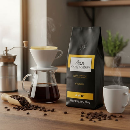 Café em Grãos Torrado Gourmet 500g Ananias