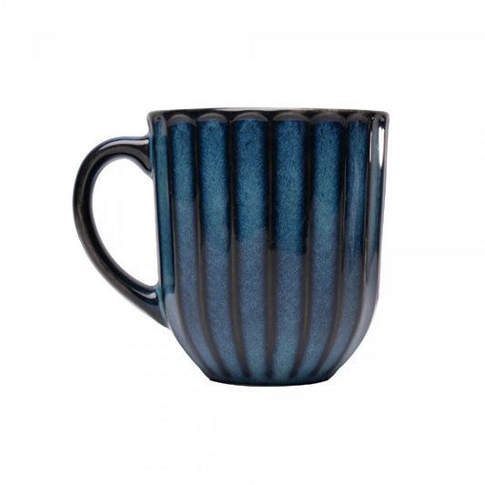 Caneca Cerâmica Scallop Azul 420ml Wolff