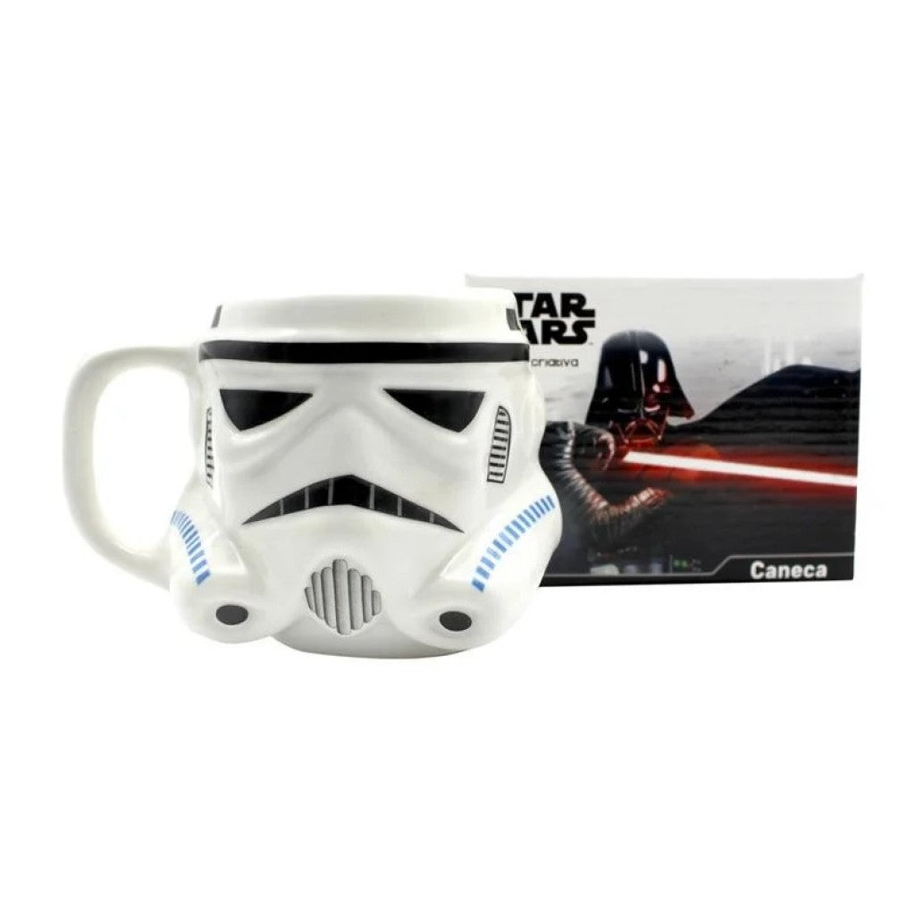 Caneca Stormtrooper 3D Star Wars Oficial 500ml Zona Criativa