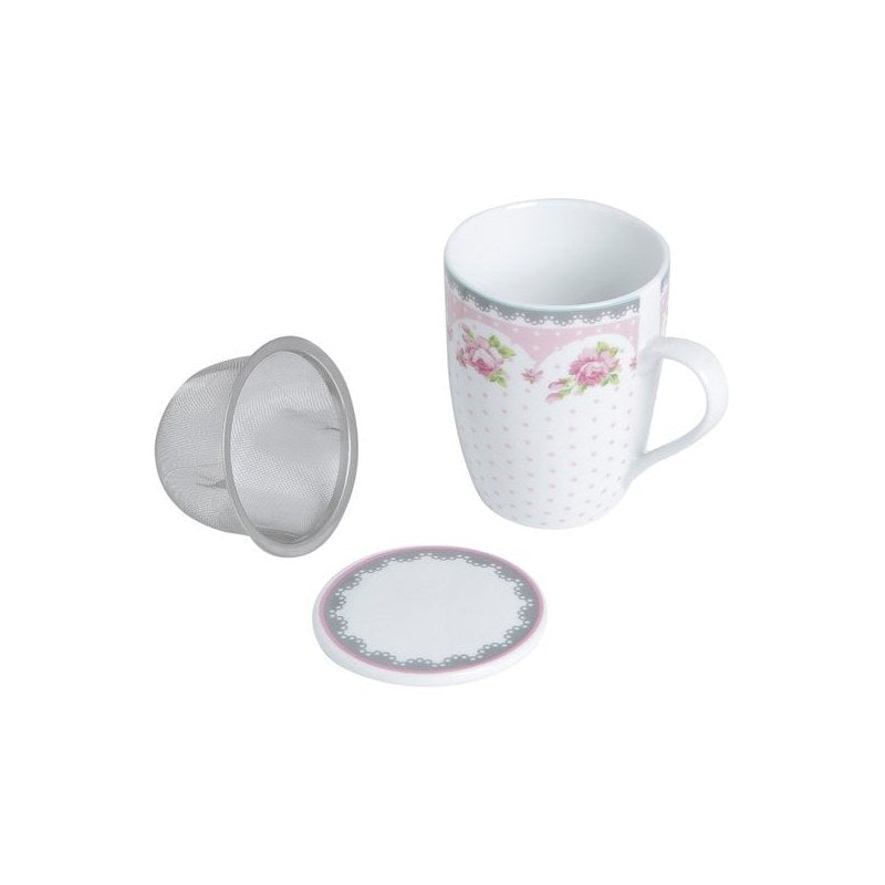 Caneca de Porcelana com Tampa e Filtro Florida 310ml